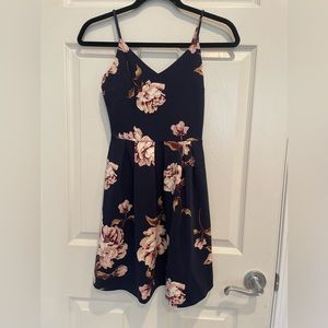 Monteau Navy Blue Floral Dress